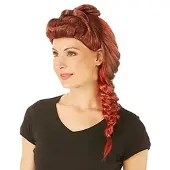 Buttinette Zopf-Perücke "Stella", rot