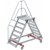Euroline 512 mobiler Überstieg 60° Stufenausführung Alu gerieft Stufenbreite 800mm 7 Stufen