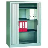 C+P Rollladenschrank Omnispace, 3 OH, abschließbar, B 1000 x T 420 x H 1345 mm, Stahl/Kunststoff, lichtgrau