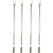 WDMT 4-teiliges RVS Shellfish Scraper Set ‚Äì Doppelseitiges Meeresfrüchte-Besteck ‚Äì Silber