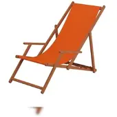 Erst-Holz Strandstuhl terracotta Gartenstuhl Sonnenliege Deckchair Buche dunkel Kissen klappbar 10-309KH