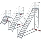 Euroline 513 Wartungsbühne 45° 1000mm Stufenbreite 18 Stufen Stahl Gitterrost