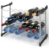Metaltex Flaschenregal, plastifiziert 383724 039 , Maße: 58 x 26 x 45 cm, 24 Flaschen, Cabernet