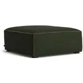 HAY - Mags Soft Ottoman S01 (XS), dunkelgrün (Maglia) / Nähte: beige (Filzgleiter)