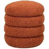 Möbel Kraft Pouf , rot , Maße (cm): B: 40 H: 41