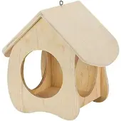 Buttinette Vogelfutterhaus aus Holz, 29 x 18,5 x 26 cm