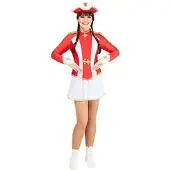 Buttinette Gardekostüm "Rosalie" für Damen, rot/weiß/gold