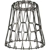 Ledscom.de Käfig-Lampenschirm, chrom-schwarz, 135mm Ø