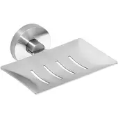 BRILLANTBAD BEO Seifenhalter Edelstahl matt 125x55x115 mm für Bad & Küche >> zum Bohren oder Kleben