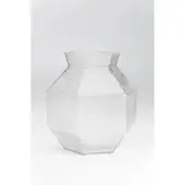 Kare Vase Laser Glas H 29cm Ø 25cm