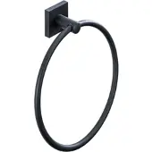 Bravat Quaruna Handtuchring 753499 schwarz matt, zum Kleben/Schrauben
