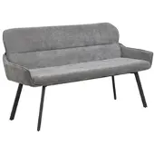 ByLiving Bank RICO in dunkelgrau - B 140, H 90, T 62 cm | Gr.: onesize