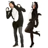 Buttinette Stinktier-Kostüm unisex, kurz