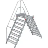 Euroline 512 Überstieg 60° 1000mm Stufenbreite 2x8 Stufen Stahl Gitterrost