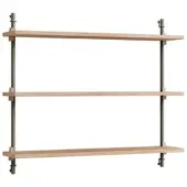 MOEBE - Wall Shelving System Low, Eiche geölt / warm grey