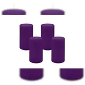Kopschitz Kerzen 4er Set Stumpenkerzen/Adventskranzkerzen Violett Ø 70 x 130 mm