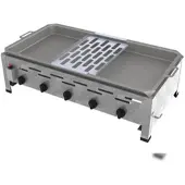 ChattenGlut Professional Gastrobräter 5-flammig Tischgerät 22,5kW und Reibekuchen Auflage