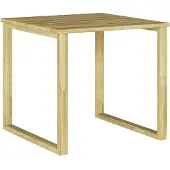 vidaXL Tisch Natur 50,5 x 50 x 46 cm Imprägniertes Kiefernholz