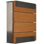 Keilbach Designprodukte Briefkasten, Edelstahl, Holzfront Eiche
