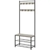 Möbel Kraft Kompaktgarderobe ¦ grau ¦ Maße (cm): B: 70 H: 175