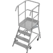 Krause STABILO PodestLeiter fahrbar, einseitig begehbar, 4 Stufen, Arbeitshöhe 3,00 m