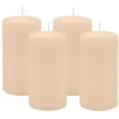 Kopschitz Kerzen 4er Set Adventskranzkerzen Champagner Ø 60 x 100 mm