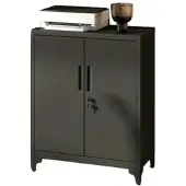 Möbel Kraft Aktenschrank , schwarz , Maße (cm): B: 80 H: 99,9