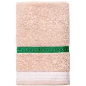 Benetton - Toilettentuch 30 x 50 cm, 100 % beige Baumwolle mit neutralen Streifen