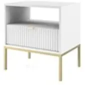 Möbel Kraft Nachtkommode ¦ weiß ¦ Maße (cm): B: 54 H: 56