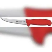Sanelli Ambrogio Supra - RIGID gebogenes Ausbeinmesser 13 cm ROT