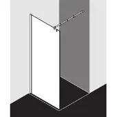 Kermi Duschdesign Walk-In-Duschkabine WALK-IN Wall „FILIA XP“ Glas Klar, Profile Silber Hochglanz, BV: 1175 - 1200 mm WE: 1185 - 1210 mm H: 1850 mm