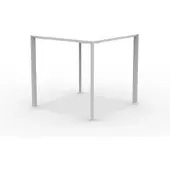 Vermobil Robuster Gartentisch Fox 80x80 cm weiß BCU