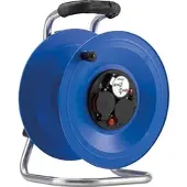 Hedi Kunststoff-Kabeltrommel ''Professional'', leer, Ø 290 mm, 3-fach-Schuko-Steckdose
