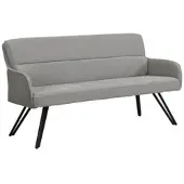 ByLiving Sitzbank "Tino", grau (hellgrau, schwarz), B:160cm H:94cm T:67cm, Stoff, Sitzbänke, Sitzbank, mit Federkernpolsterung in 140 oder 160cm, hochwertige Polsterbezüge