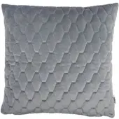 Lazis Kissenhülle Borris 60 x 60cm gesteppter Samt grau