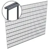 Voss.garden Doppelstabmattenzaun 6/5/6, 255x203cm - Gitterzaun, anthrazit