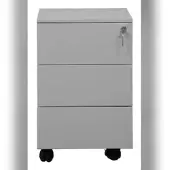 Proregal Rollcontainer Panther | 3 Schubladen| HxBxT 61x40x60 cm | Grau