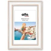 Alfo. Florenz 13x18 cm weiß, Holzrahmen