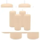 Kopschitz Kerzen 4er Set Stumpenkerzen/Adventskranzkerzen Champagner Ø 50 x 120 mm