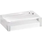 BRILLANTBAD BISTA Seifenablage Polyresin Weiß 110x30x70 mm für Bad & Küche >> Freistehend anwendbar