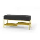 Möbel Kraft Polsterbank Mello , schwarz , Maße (cm): B: 100 H: 45