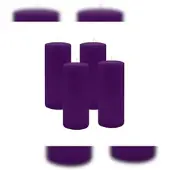 Kopschitz Kerzen 4er Set Stumpenkerzen/Adventskranzkerzen Violett Ø 40 x 200 mm