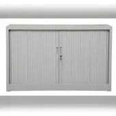 Proregal Rollladenschrank Weasel | 2 Ordernhöhen | HxBxT 75x120x46 cm | Grau