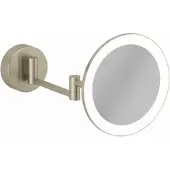 Kludi VELA R LED-Kosmetikspiegel 58995N5W Vergrößerung 3-fach, Wandmontage, stainless brushed nickel