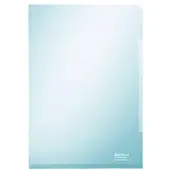 Leitz Sichthüllen 4153-00-35, A4, glasklar, 0,15mm, aus PVC, blau, 100 Stück
