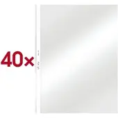 Leitz Prospekthüllen A4 transparent Polypropylen 40 Stück transparent, 23x30.2 cm