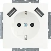 Busch-Jaeger SCHUKO-2x USB Steckdose 20 EUCB2USB-884 (2CKA002011A6277)