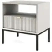 Möbel Kraft Nachtkommode Nova , grau , Maße (cm): B: 54 H: 56
