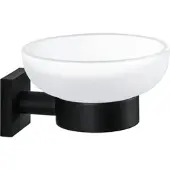 Bravat Quaruna Seifenablage 753399 schwarz matt, zum Kleben/Schrauben