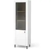 Möbel Kraft Vitrine ¦ weiß ¦ Maße (cm): B: 60 H: 194